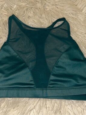 Medium Victoria’s Secret sport Sheer-Panel Forest Green Bralette